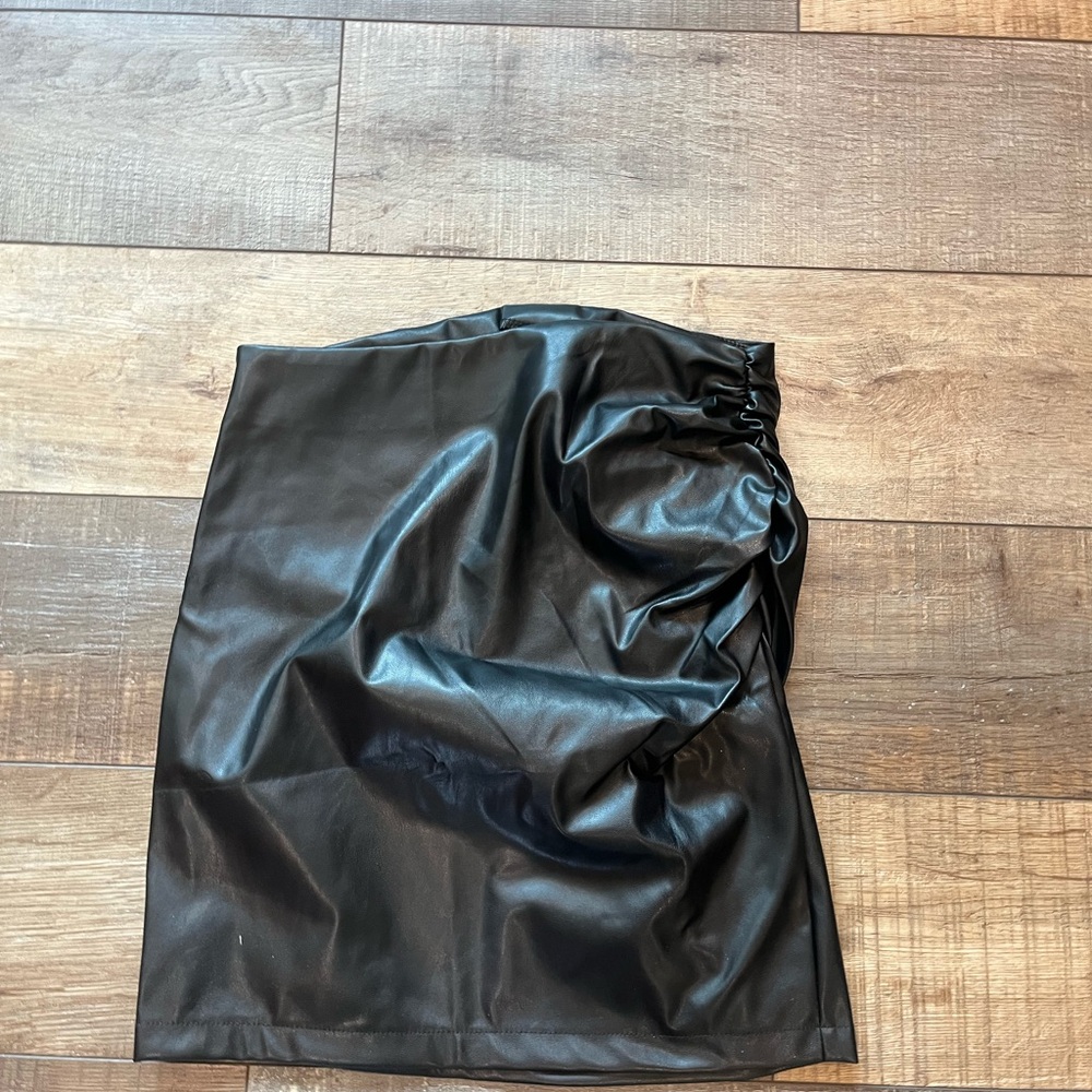 Leather midi skirt brand new